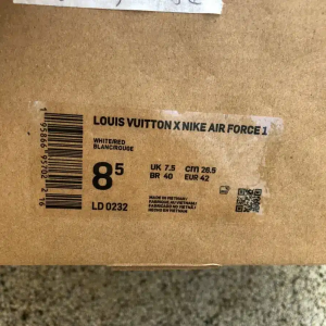 L*uis V*itton Nike Air Force 1 Low By Virgil Abloh White Red