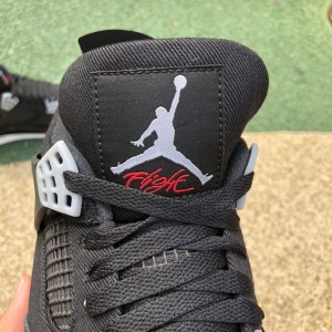 JORDAN 4 RETRO BLACK CANVAS