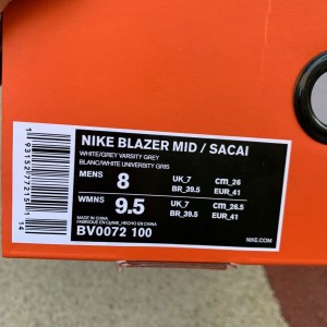 Sacai x Blazer Mid White Grey