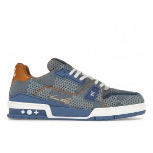 L*uis V*itton LV Trainer Blue Damier 3D Denim