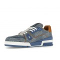 L*uis V*itton LV Trainer Blue Damier 3D Denim